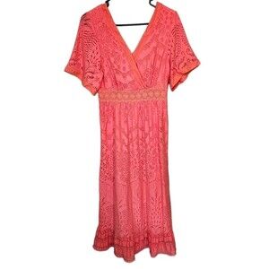 Anthropologie Farm Rio Devore Maxi Dress sz XSmall Petite